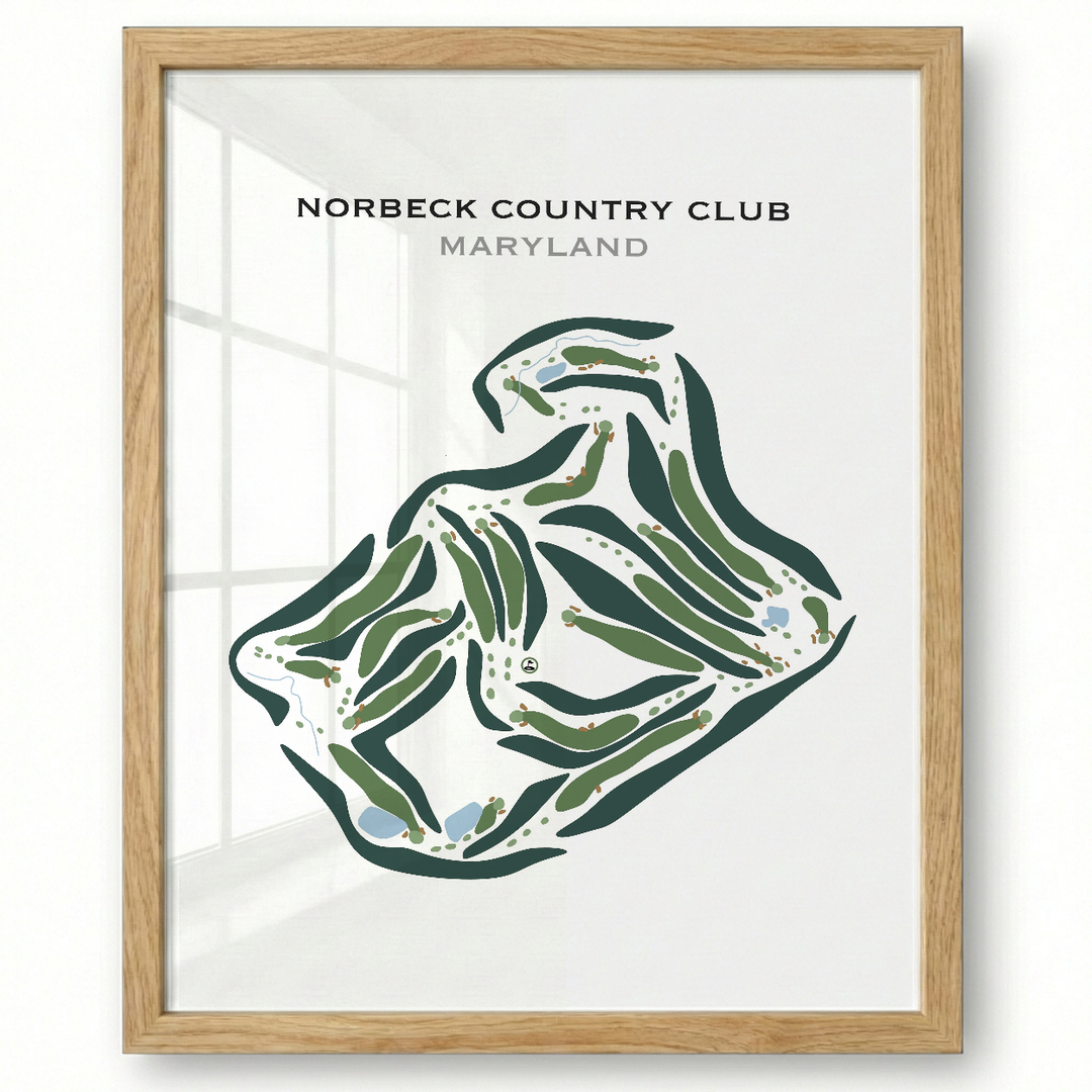 Norbeck Country Club, Maryland - Printed Golf Courses