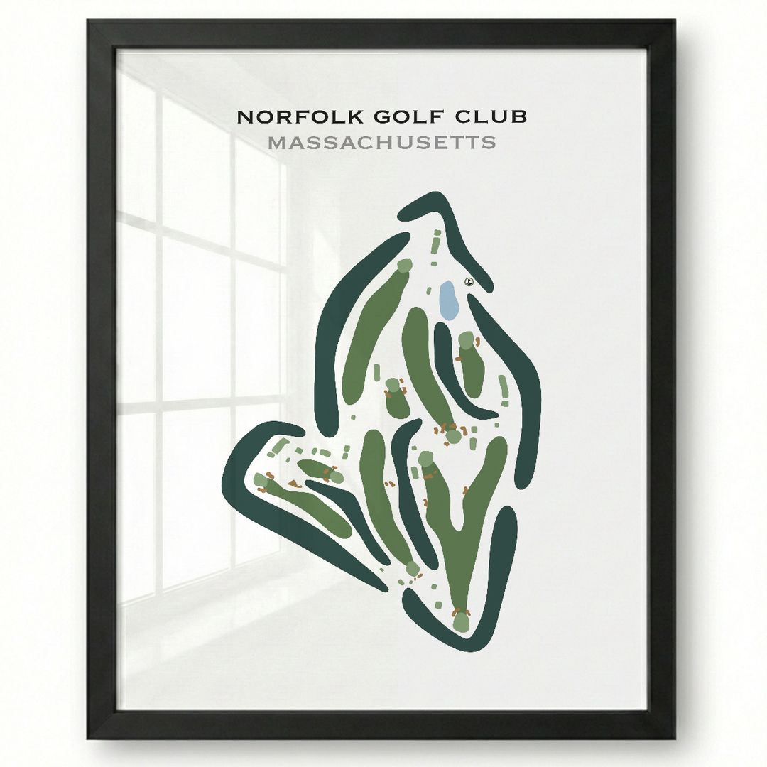 Norfolk Golf Club, Massachusetts - Printed Golf Courses