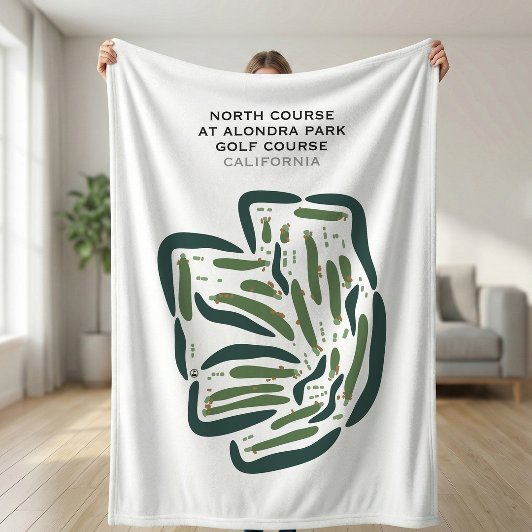 North at Alondra Park Golf Course, California - Printed Golf Courses