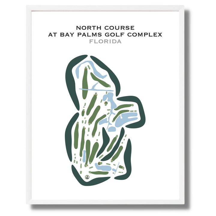North at Bay Palms Golf Complex, Florida - Printed Golf Courses