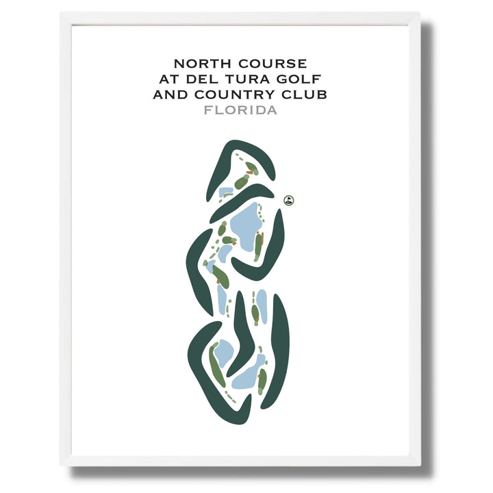 North Course at Del Tura Golf & Country Club, Florida - Printed Golf Courses