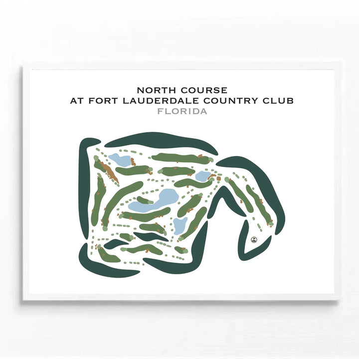 North Course at Fort Lauderdale Country Club Plantation, Florida - Printed Golf Courses