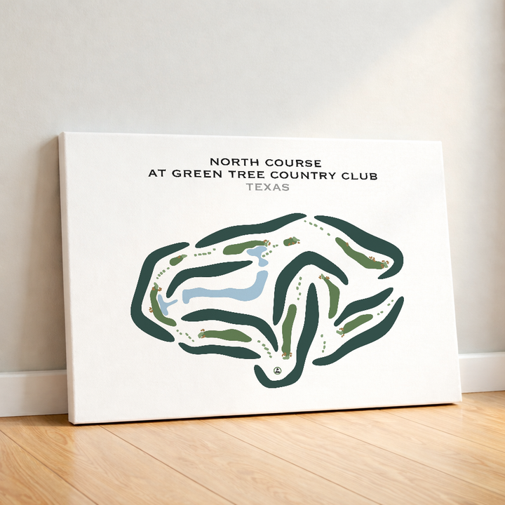 North Course at Green Tree Country Club, Texas - Printed Golf Courses