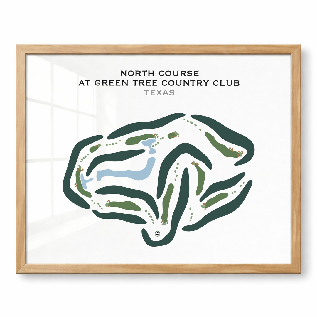 North Course at Green Tree Country Club, Texas - Printed Golf Courses