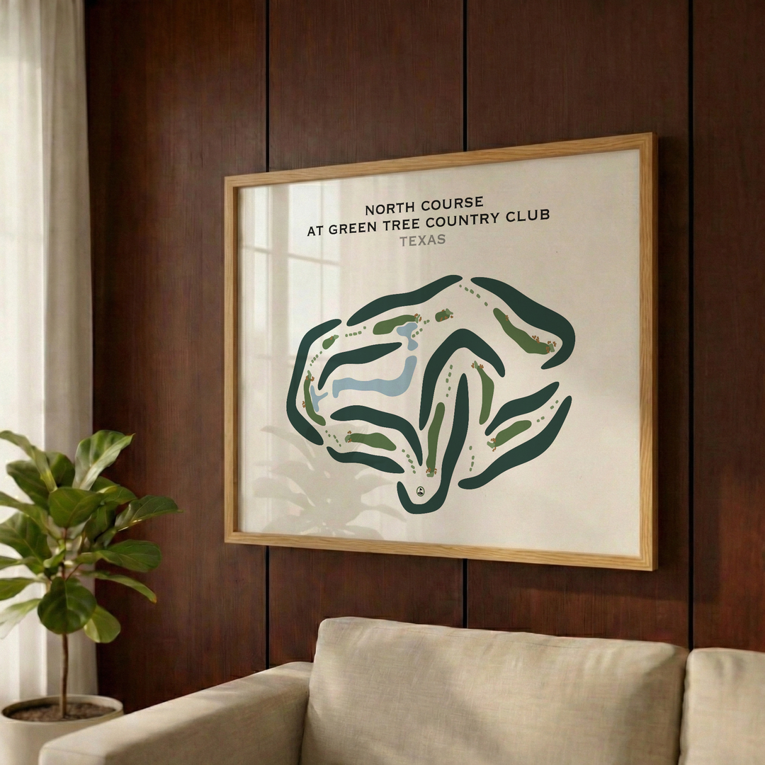 North Course at Green Tree Country Club, Texas - Printed Golf Courses