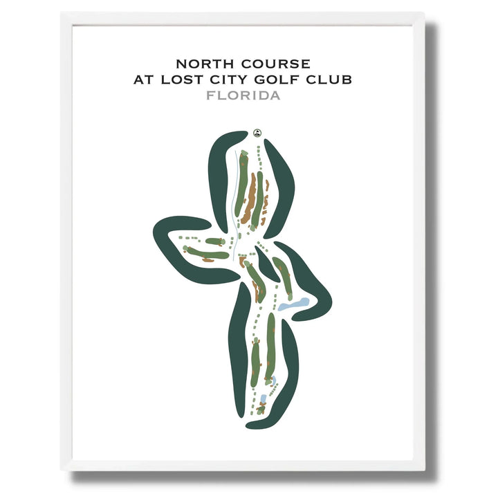 North Course at Lost City Golf Club, Florida - Printed Golf Courses