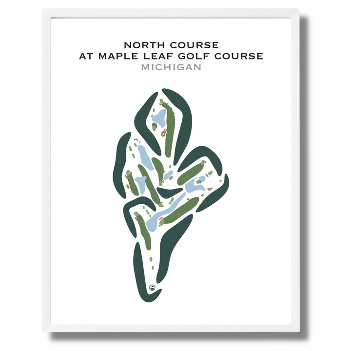 North Course at Maple Leaf Golf Course, Michigan - Printed Golf Courses