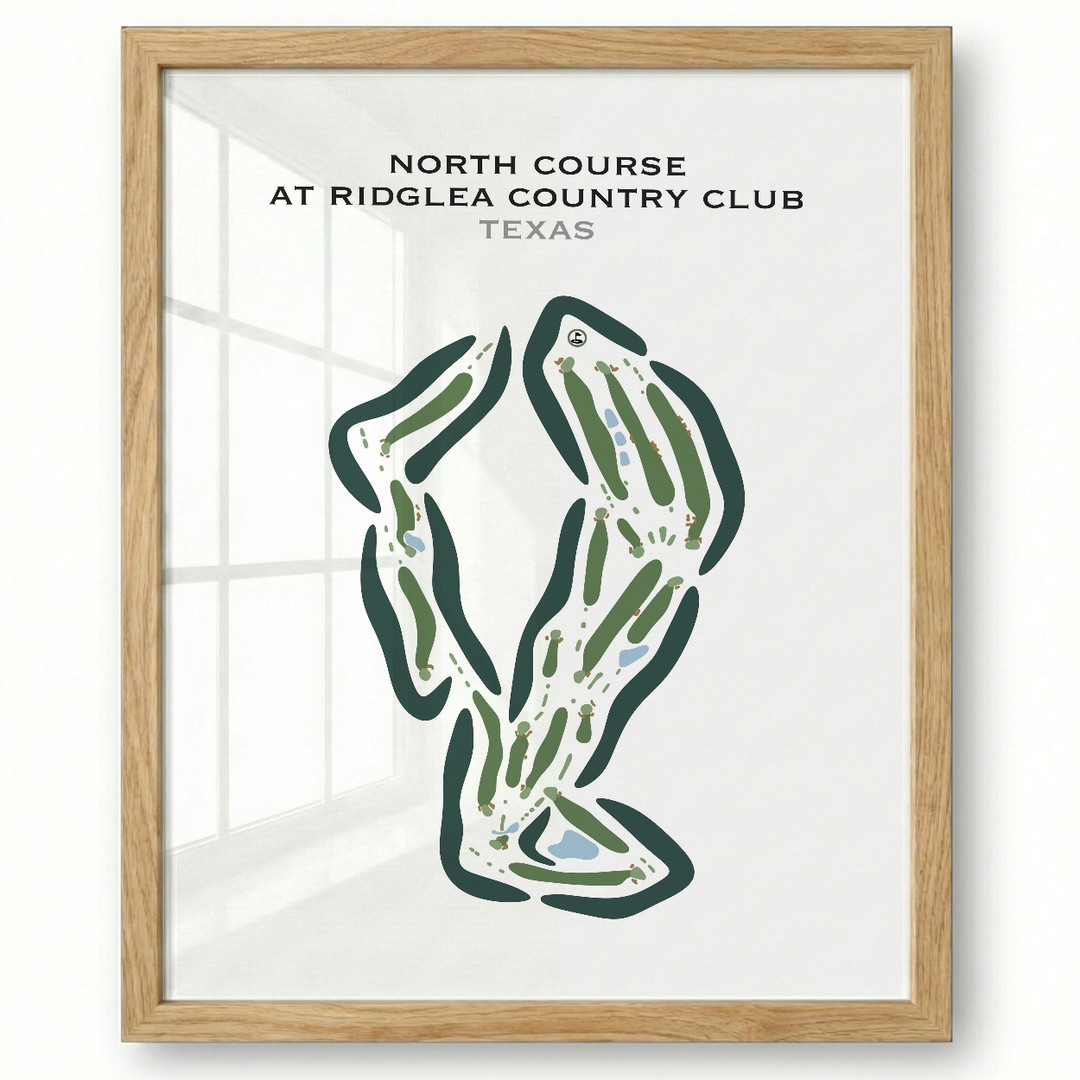 North Course at Ridglea Country Club, Texas - Printed Golf Courses