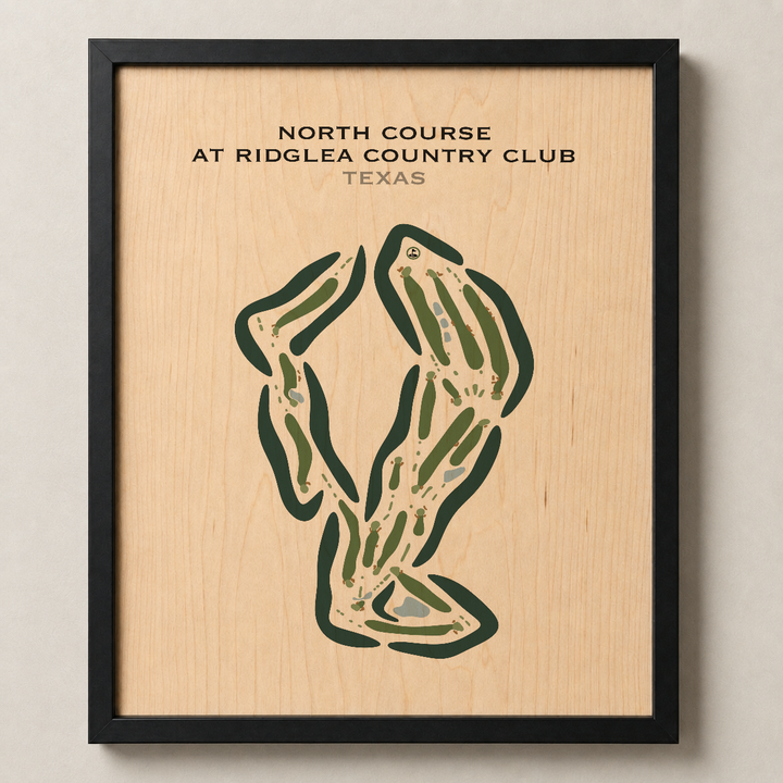 North Course at Ridglea Country Club, Texas - Printed Golf Courses