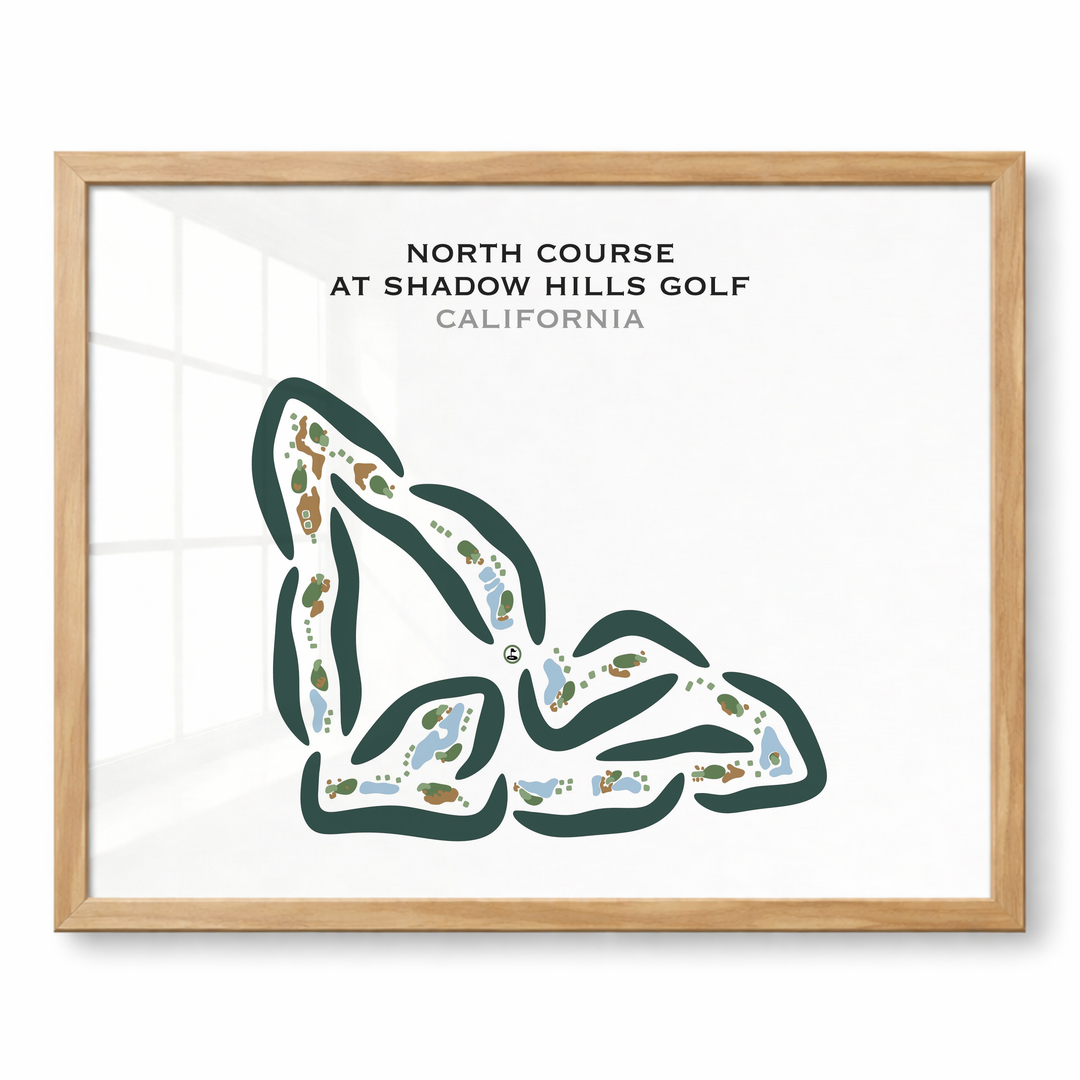 North Course at Shadow Hills Golf Club, California - Printed Golf Courses