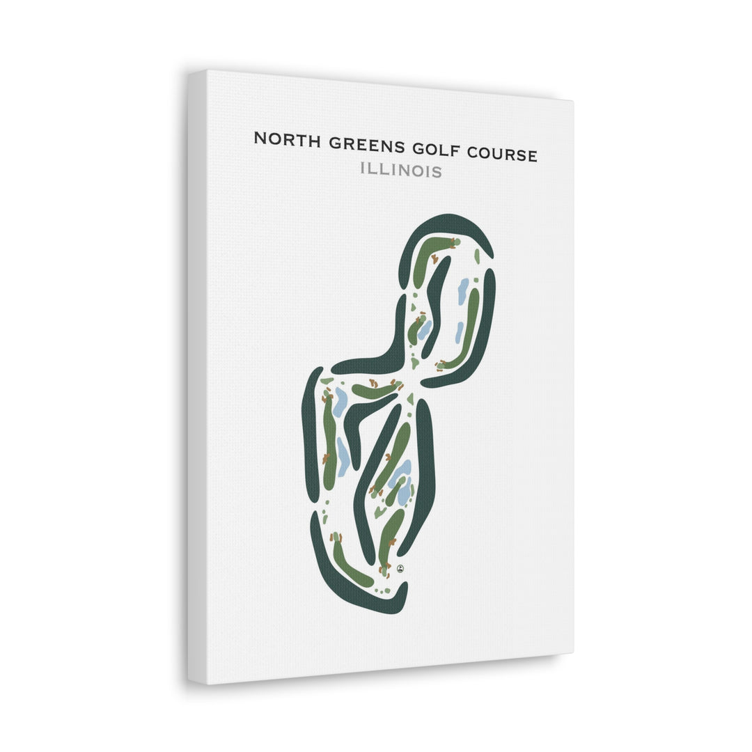 North Greens Golf Course, Illinois - Printed Golf Courses