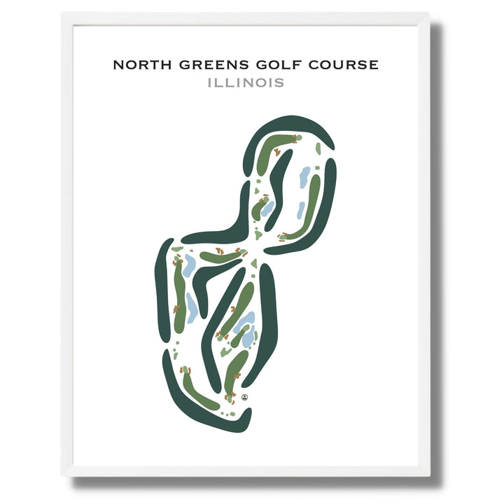 North Greens Golf Course, Illinois - Printed Golf Courses