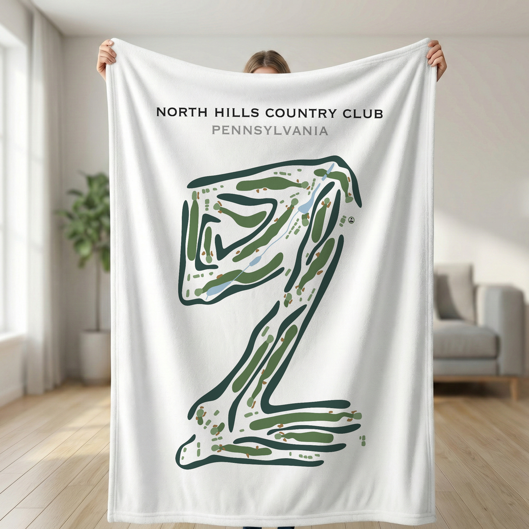 North Hills Country Club, Pennsylvania - Printed Golf Course