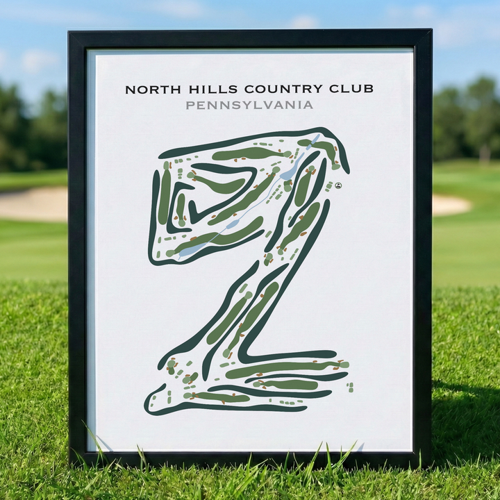 North Hills Country Club, Pennsylvania - Printed Golf Course