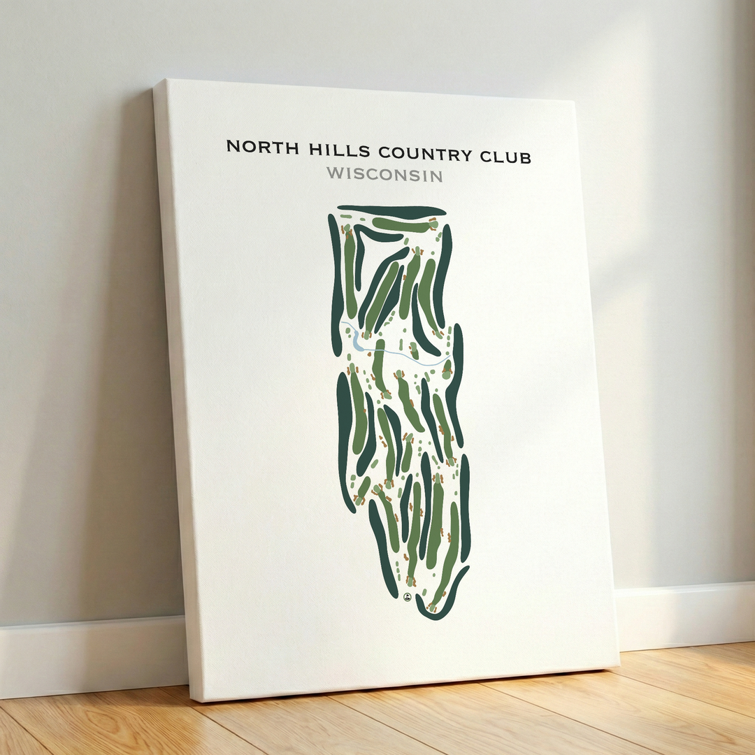 North Hills Country Club, Wisconsin - Printed Golf Course