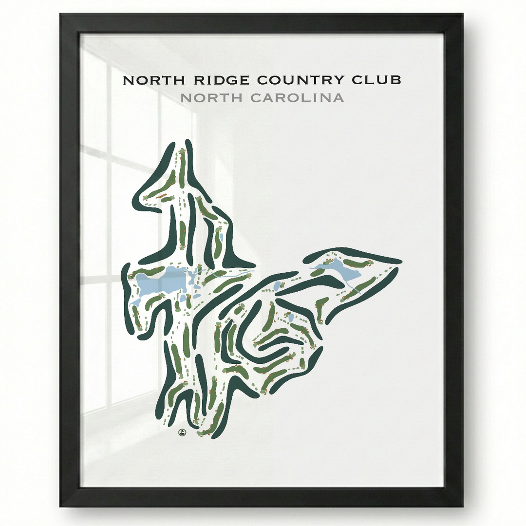 North Ridge Country Club, North Carolina - Printed Golf Course