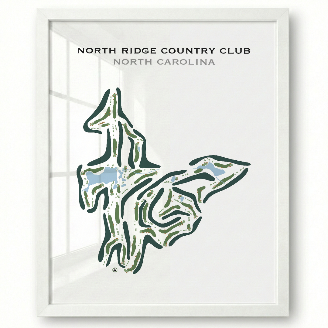 North Ridge Country Club, North Carolina - Printed Golf Course