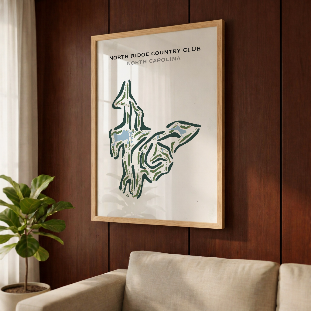 North Ridge Country Club, North Carolina - Printed Golf Course