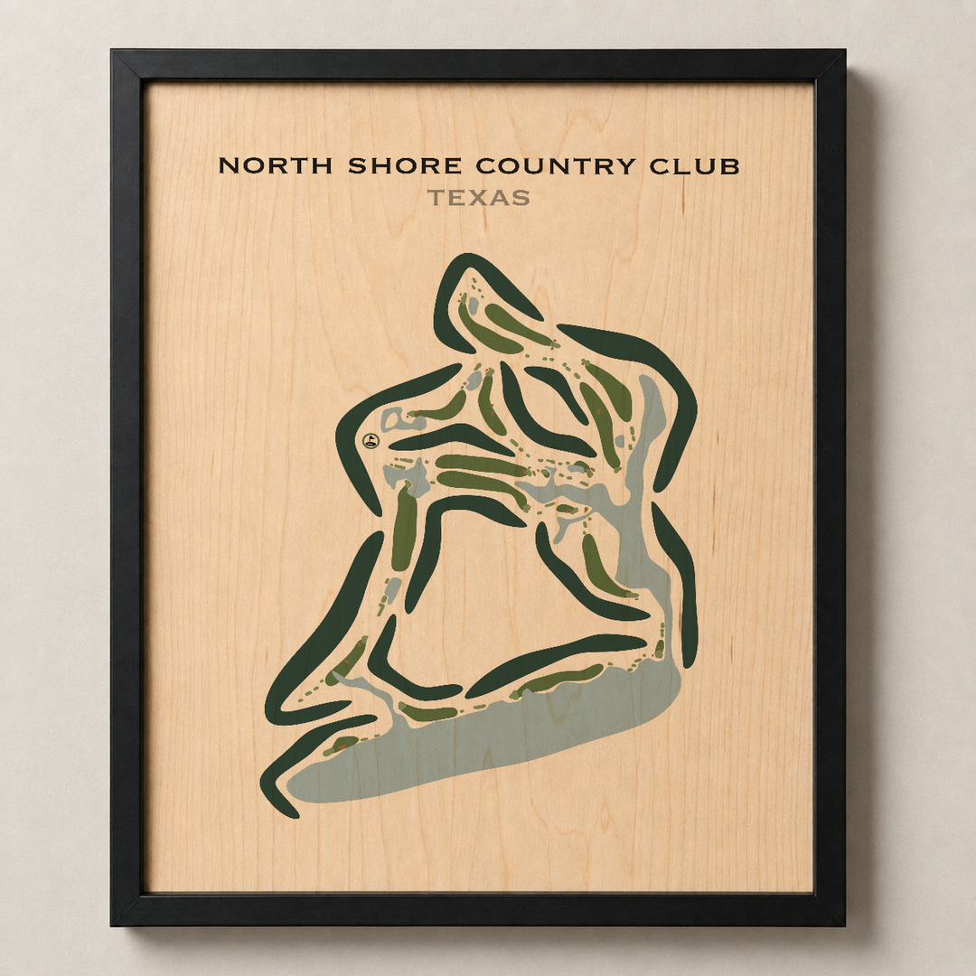 North Shore Country Club, Texas - Printed Golf Courses