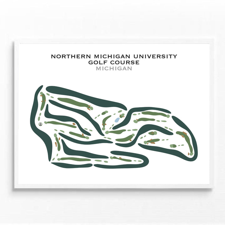 Northern Michigan University Golf Course, Michigan - Printed Golf Courses