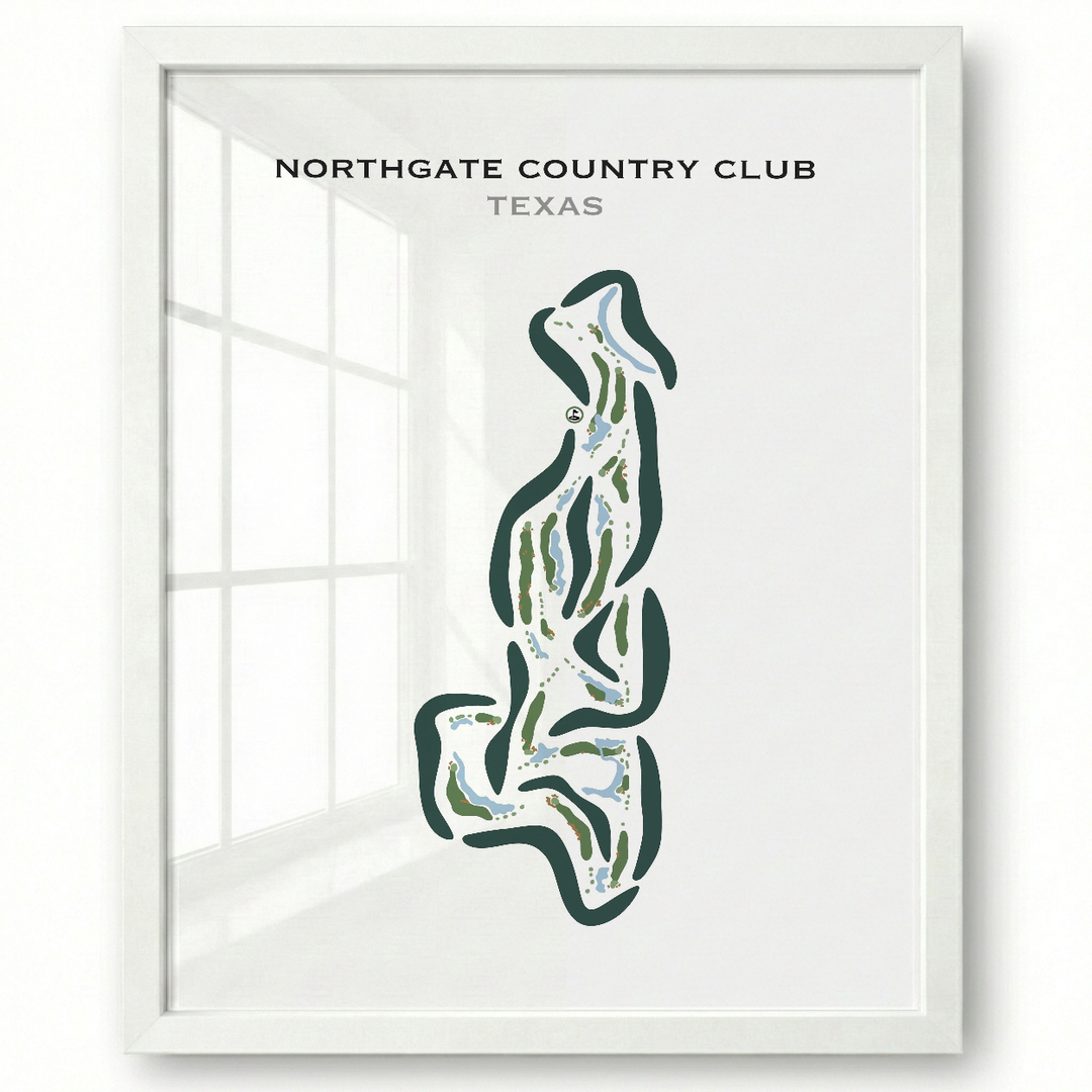 Northgate Country Club, Texas - Printed Golf Course