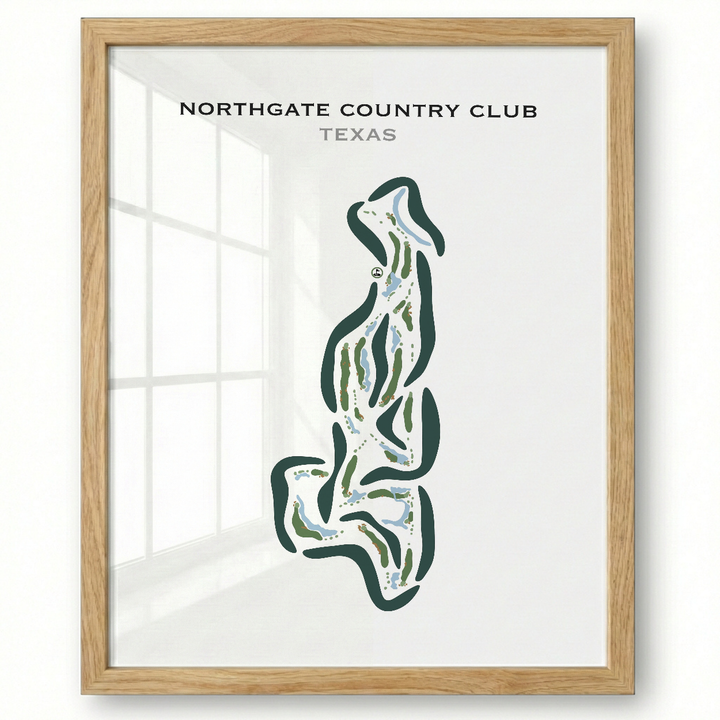 Northgate Country Club, Texas - Printed Golf Course