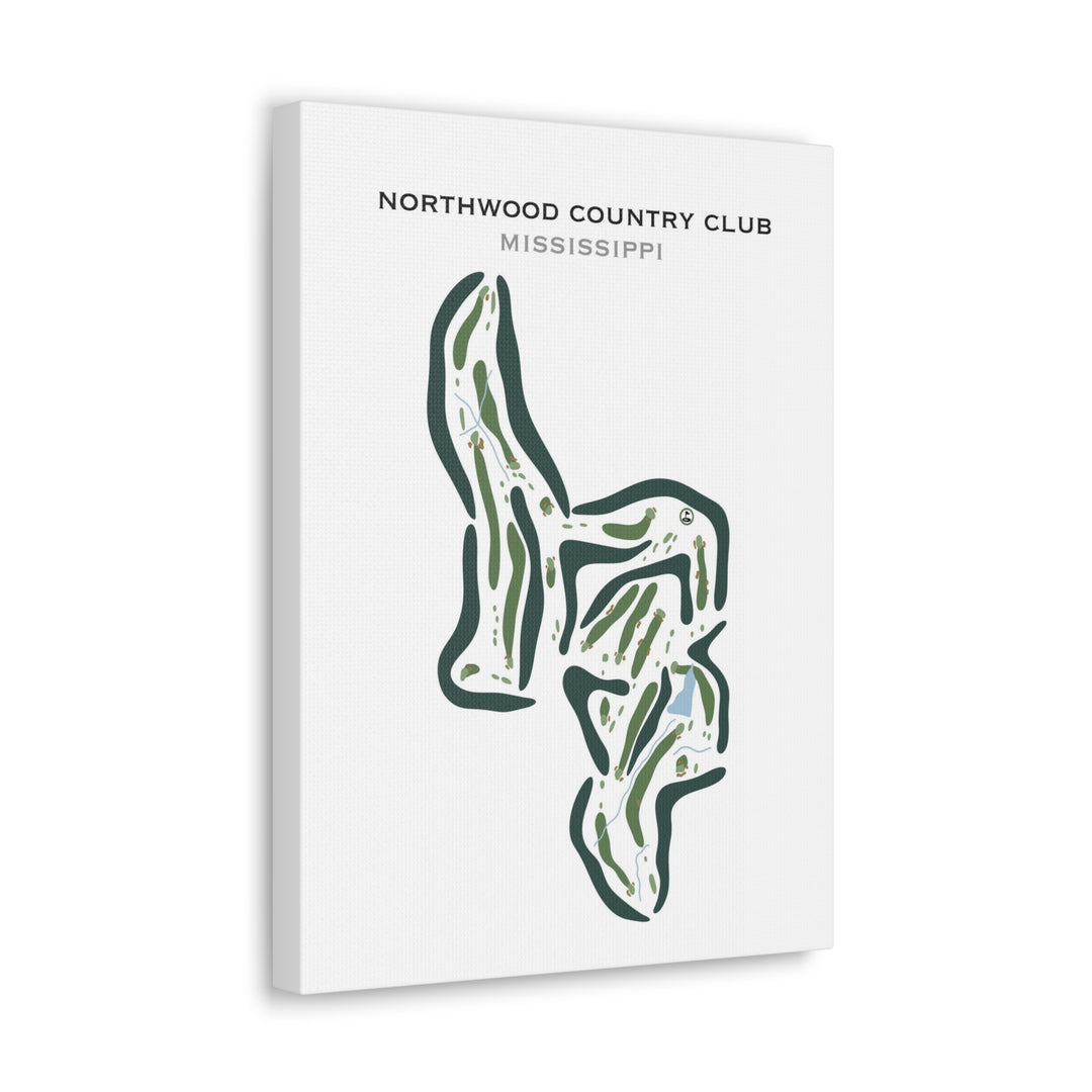 Northwood Country Club, Mississippi - Printed Golf Courses