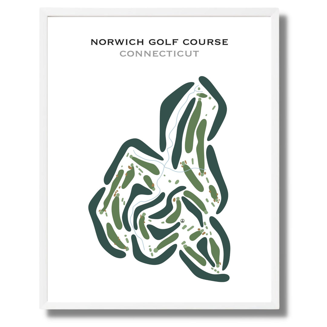 Norwich Golf Course, Connecticut - Printed Golf Courses