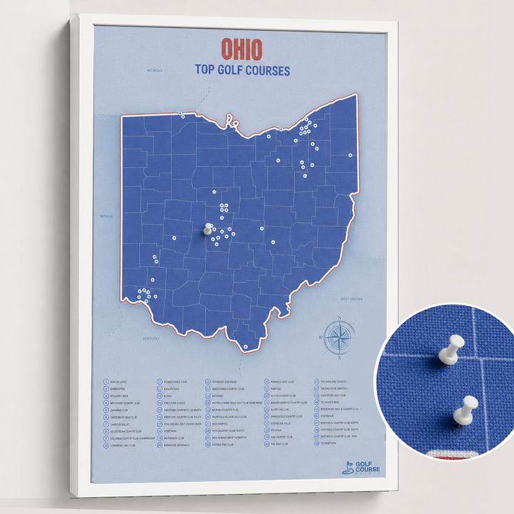Map of Ohio Golf Courses