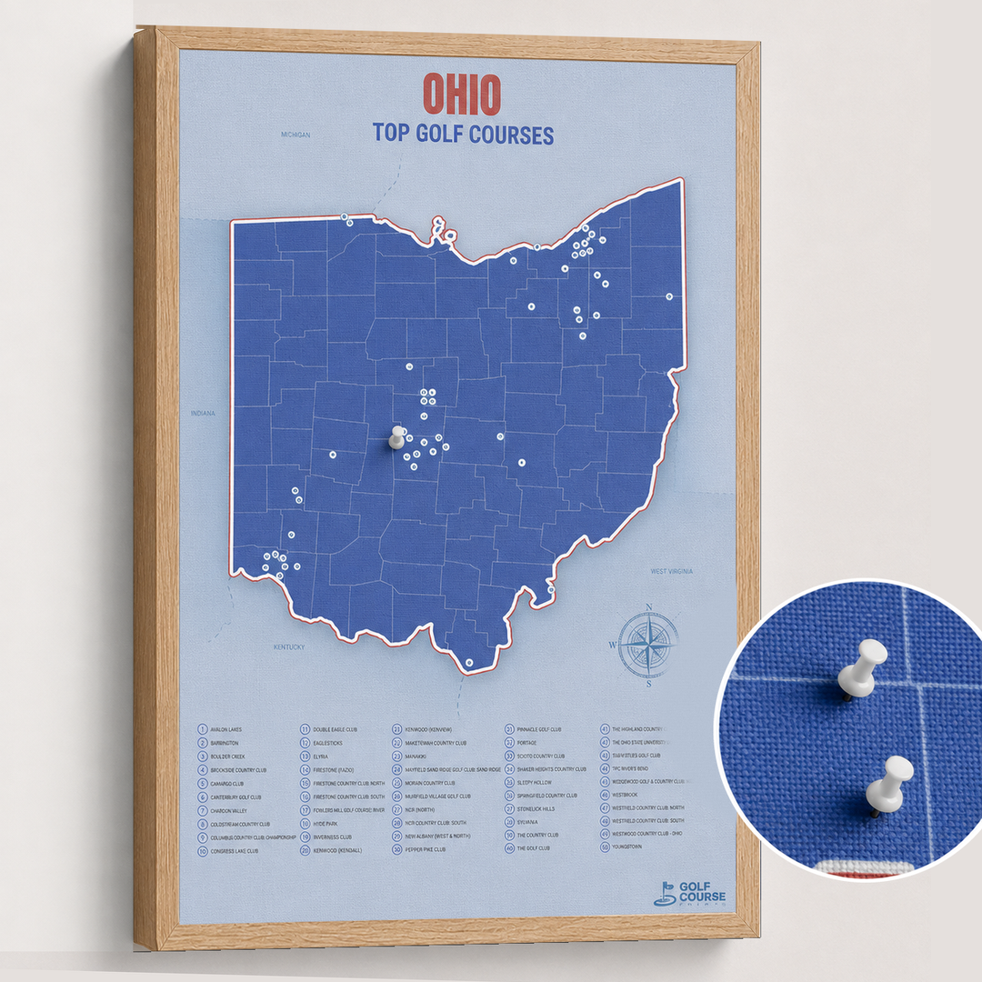 Map of Ohio Golf Courses