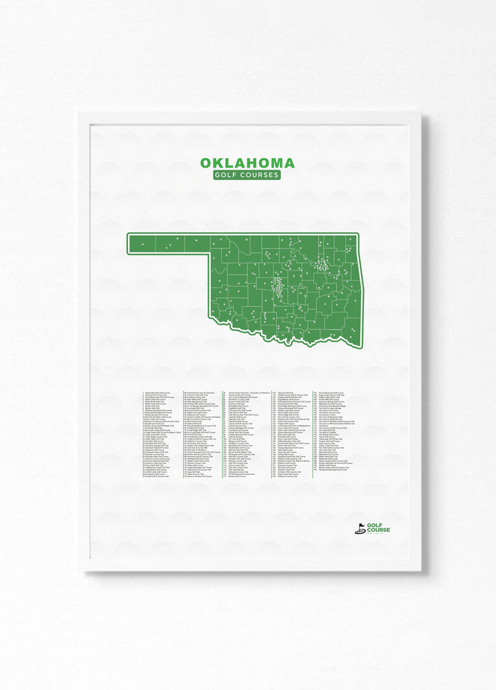 Map of Oklahoma Golf Courses