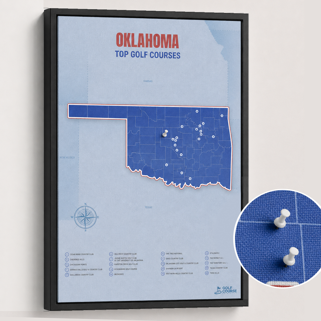 Map of Oklahoma Golf Courses