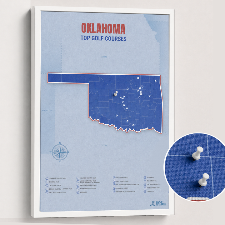 Map of Oklahoma Golf Courses