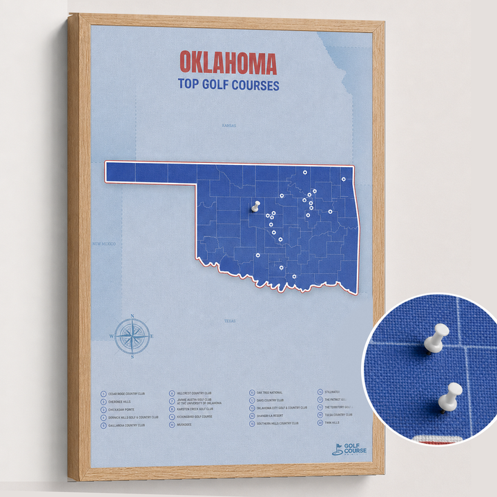 Map of Oklahoma Golf Courses