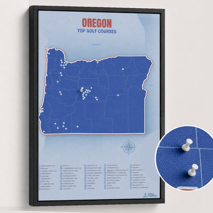Map of Oregon Golf Courses