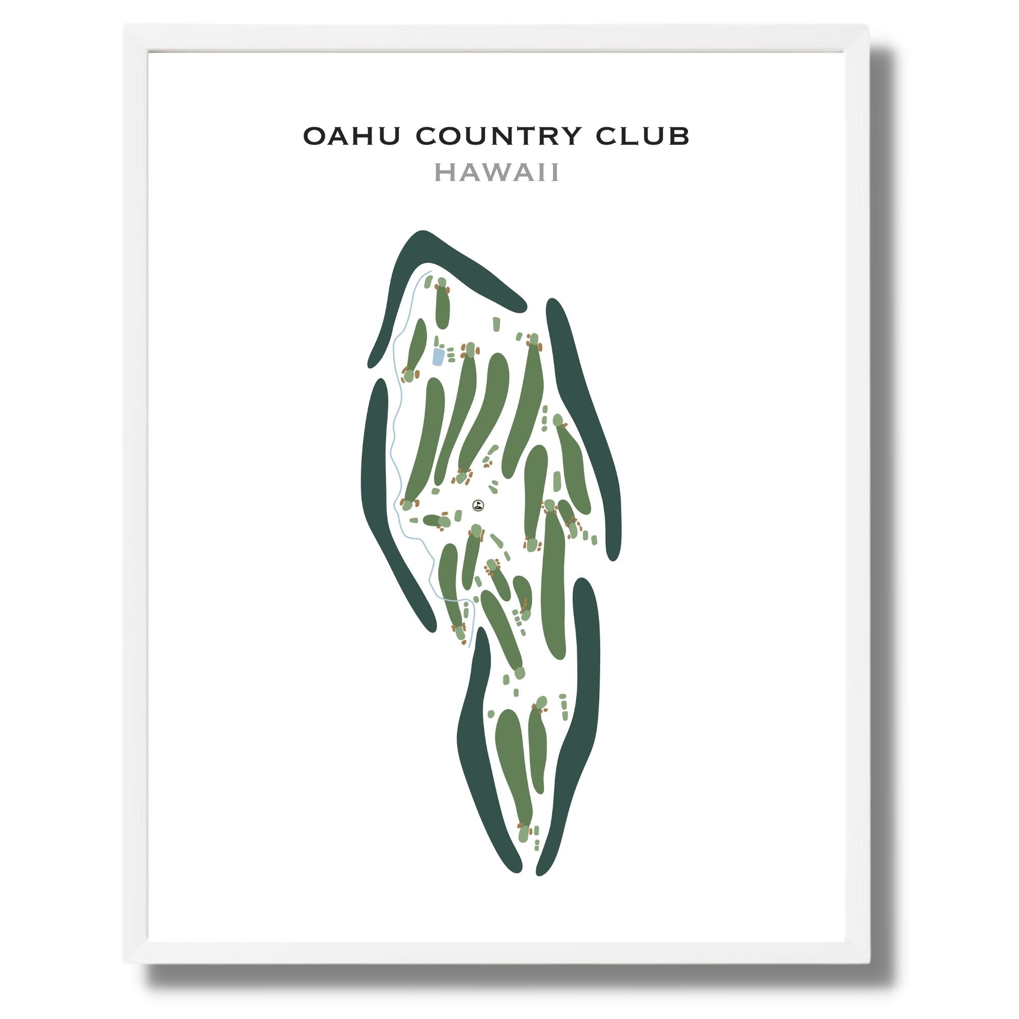 Buy the best printed golf course Oahu Country Club, Hawaii - Golf Course  Prints