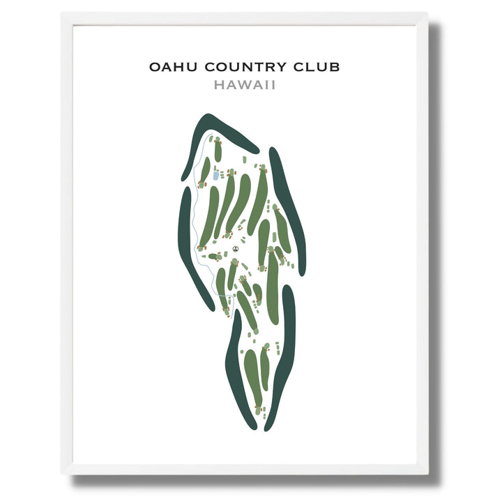 Oahu Country Club, Hawaii - Printed Golf Course