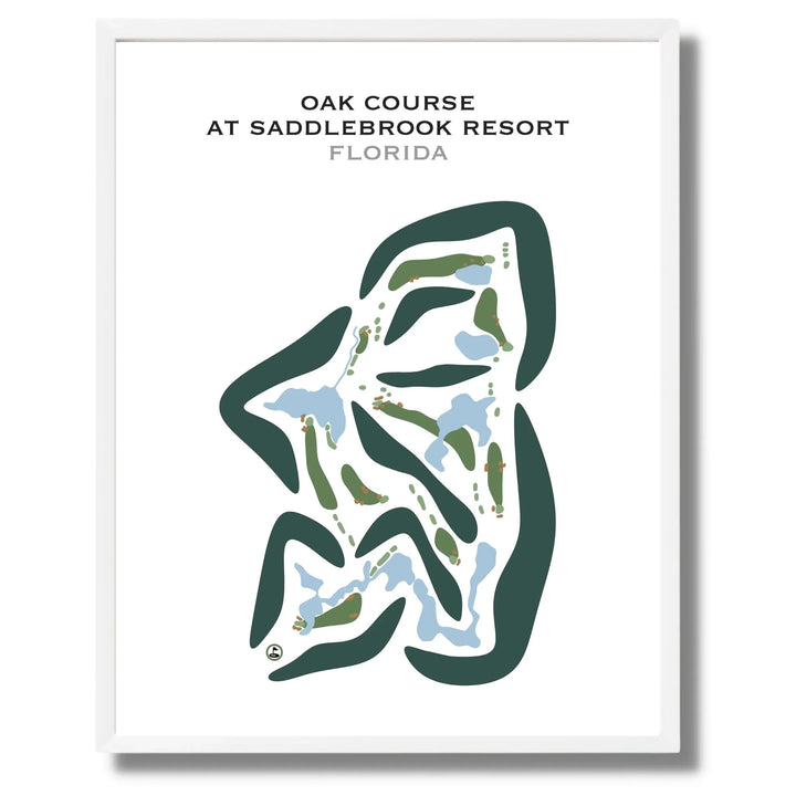 Oak Course at Saddlebrook Resort, Florida - Printed Golf Courses