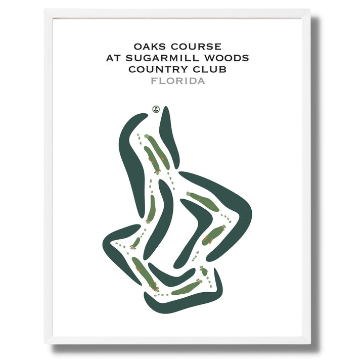 Oak Course at Sugarmill Woods Country Club, Florida - Printed Golf Courses