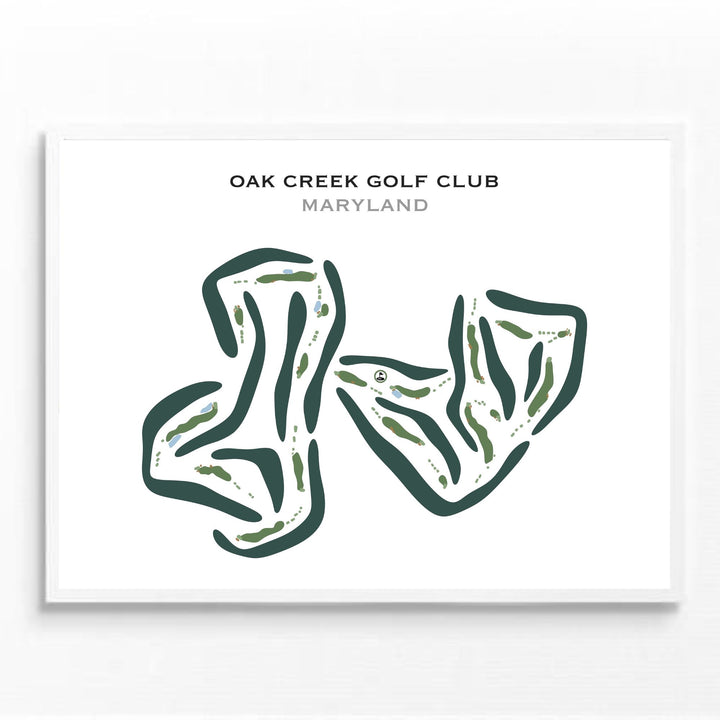 Oak Creek Golf Club, Maryland - Printed Golf Courses