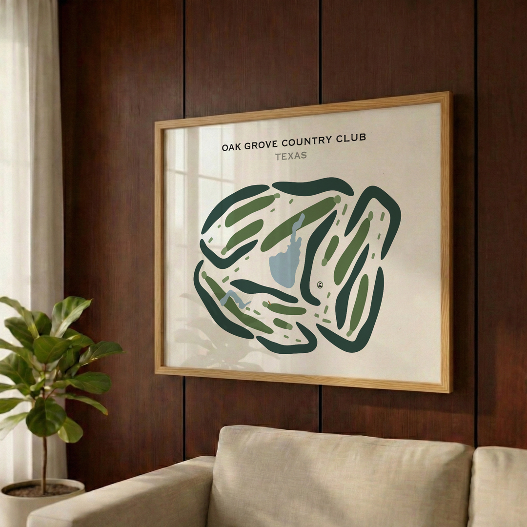 Oak Grove Country Club, Texas - Printed Golf Courses