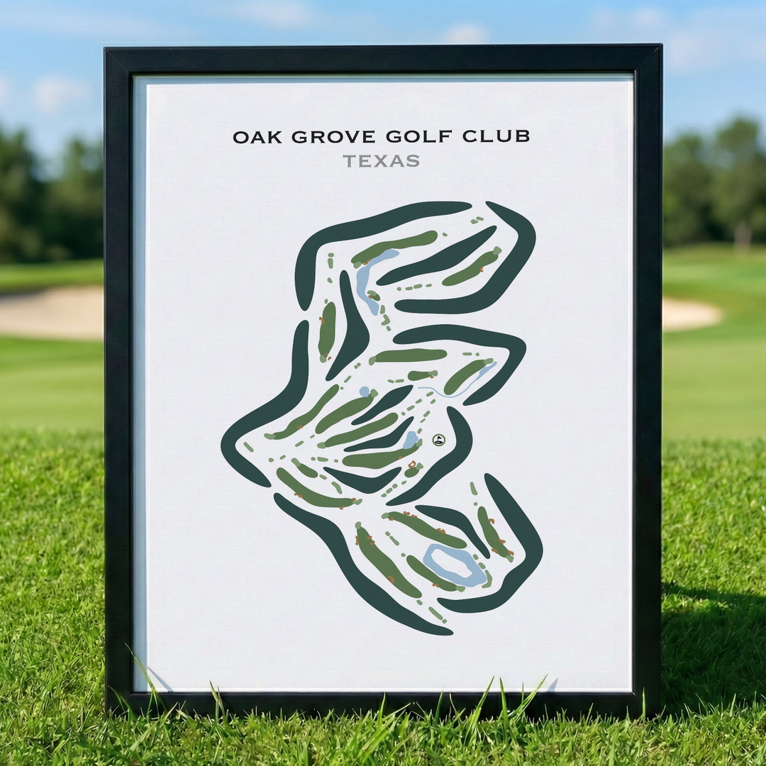 Oak Grove Golf Club, New Boston, Texas - Printed Golf Courses
