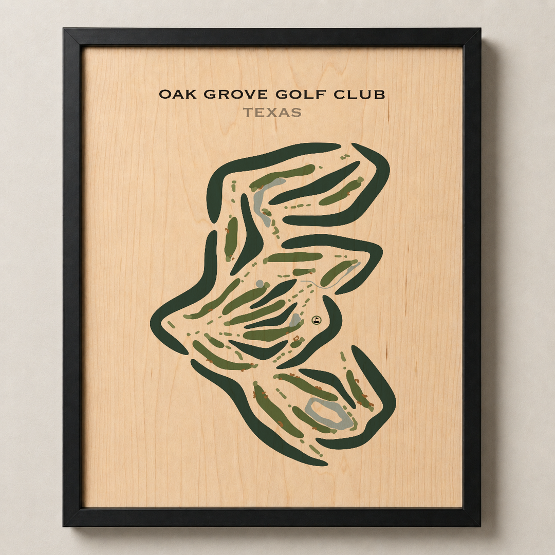 Oak Grove Golf Club, New Boston, Texas - Printed Golf Courses