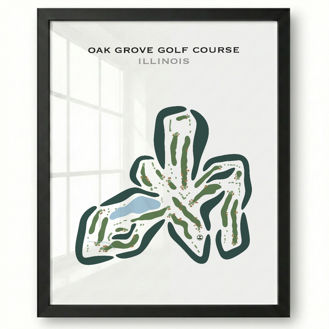 Oak Grove Golf Course, Illinois - Printed Golf Courses