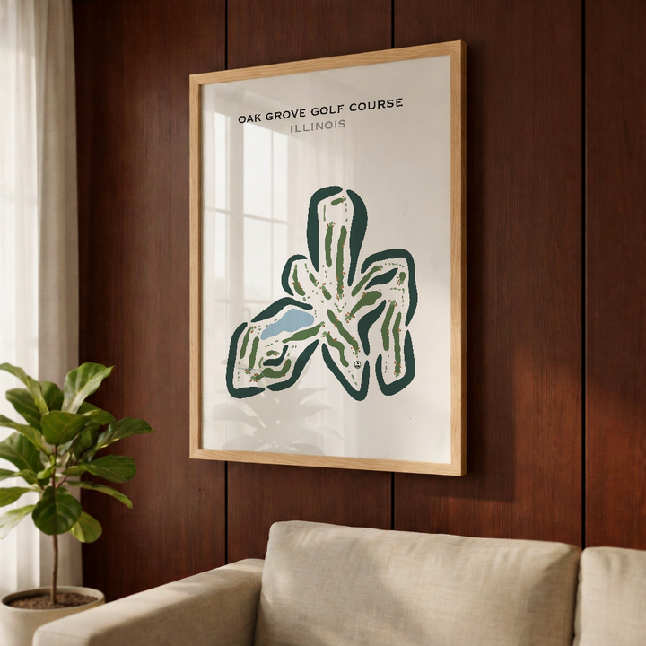 Oak Grove Golf Course, Illinois - Printed Golf Courses