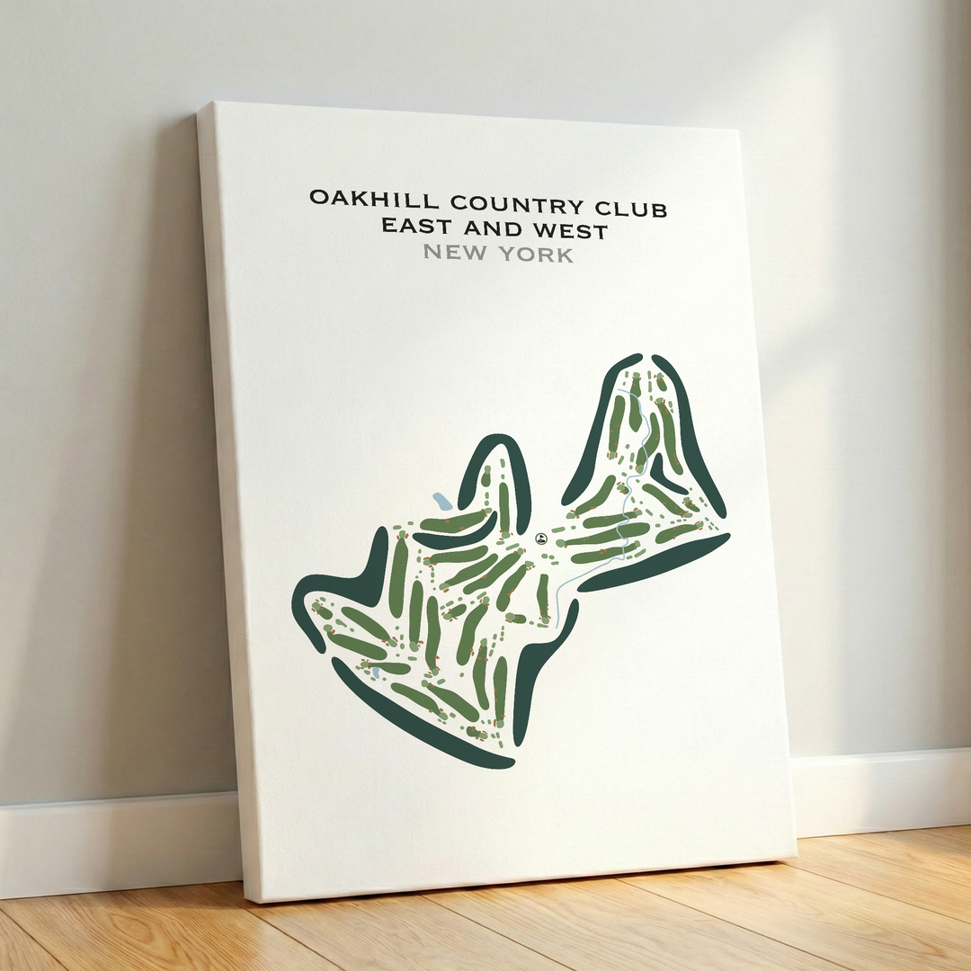 Oak Hill Country Club East & West, New York - Printed Golf Courses