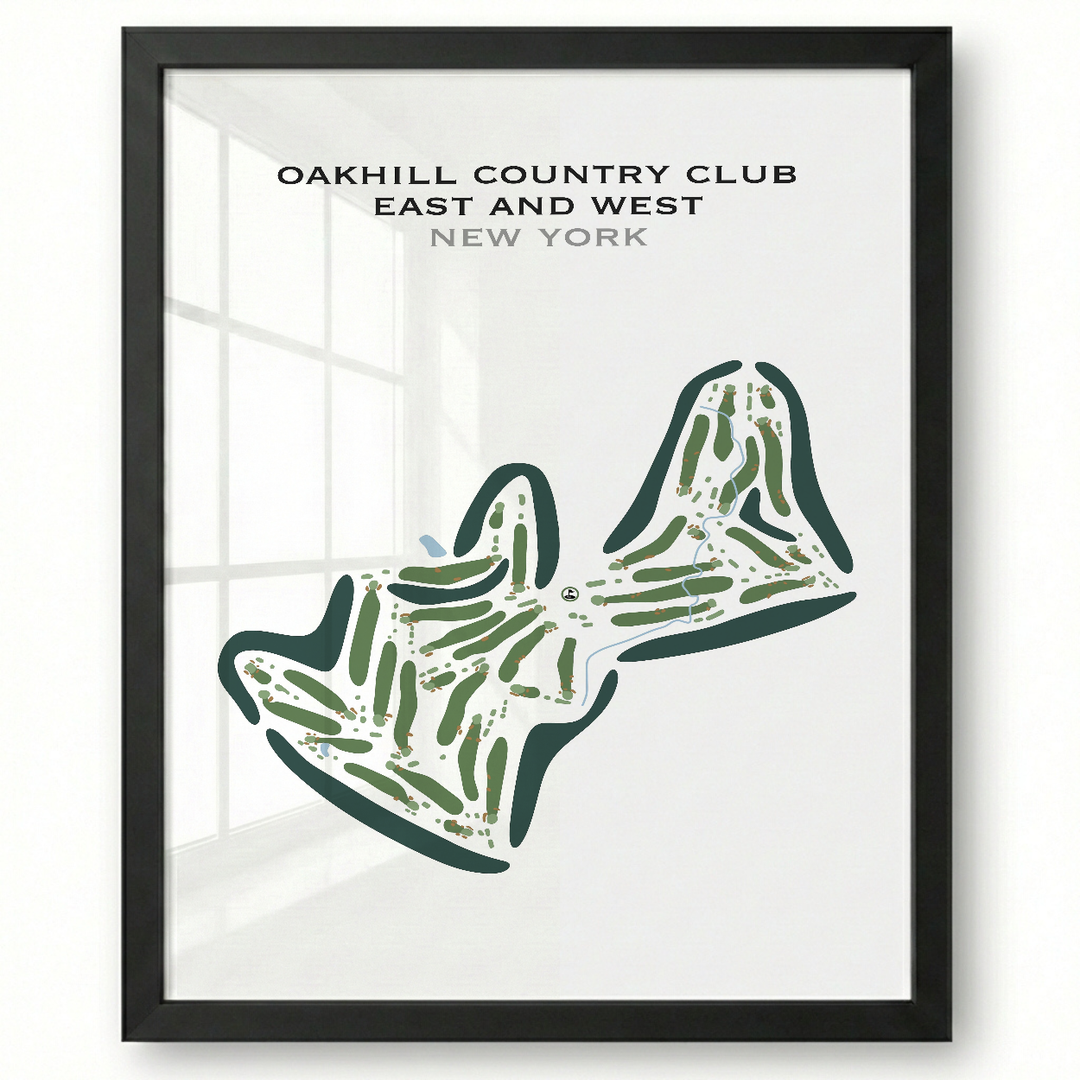 Oak Hill Country Club East & West, New York - Printed Golf Courses