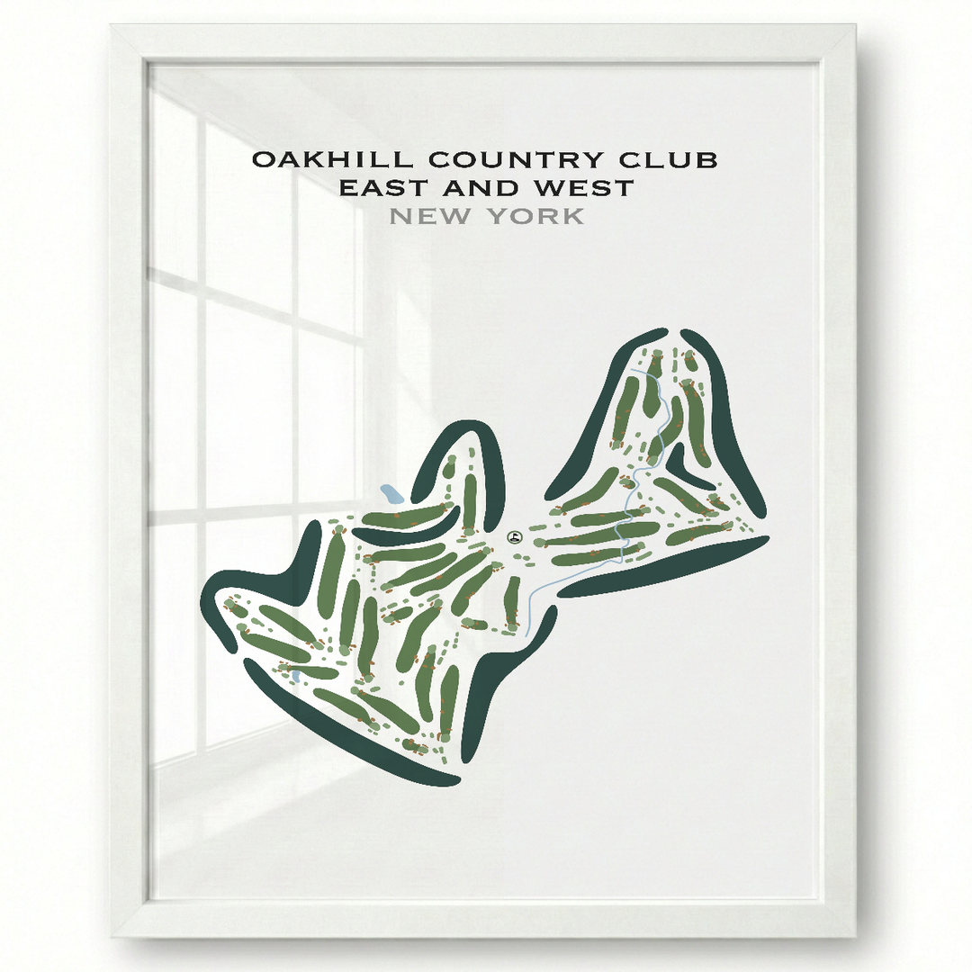 Oak Hill Country Club East & West, New York - Printed Golf Courses