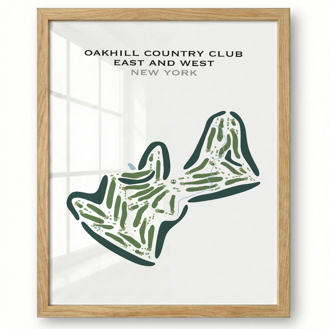 Oak Hill Country Club East & West, New York - Printed Golf Courses