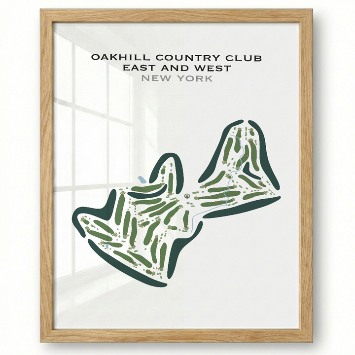 Oak Hill Country Club East & West, New York - Printed Golf Courses
